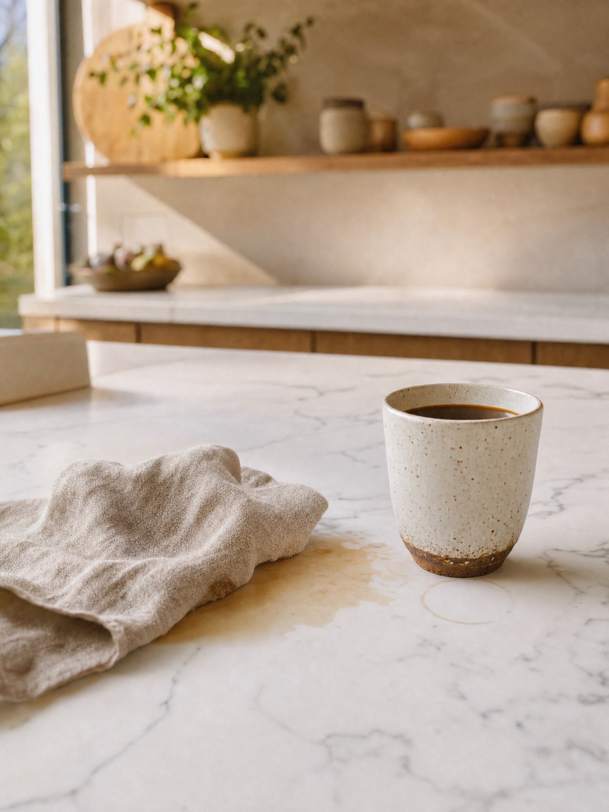 Removing Wine, Coffee, and Acid Stains from Marble