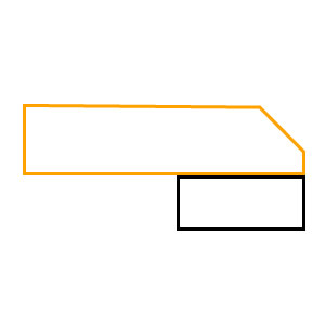 1/2 英寸上斜边